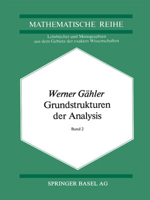 cover image of Grundstrukturen der Analysis II